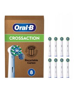 Oral-B CrossAction Tandbørstehoveder 8 stk. - hvid