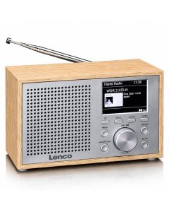 Lenco DAR-017WH DAB+/FM radio med Bluetooth og LCD-skærm