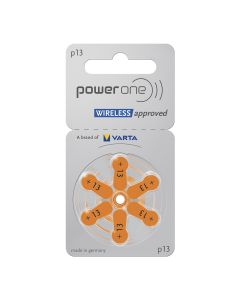 PowerOne P13 PR48 Wireless approved høreapparatbatterier - 6 stk.