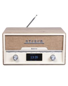 Denver MDA-525LW DAB+ radio med FM, USB og Bluetooth, Light wood