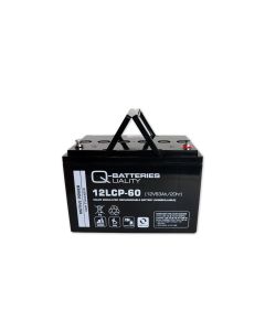 Q-Batteries 12LCP-60 / 12V - 63Ah deep cycle AGM batteri (Forbrugsbatteri)