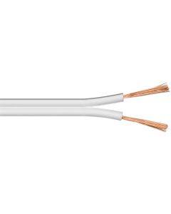 Højtalerkabel hvid CU 100m Kabelrulle - 2 x 0,5 mm²