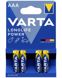 Varta LongLife POWER AAA / LR03 Batterier (4 stk.)