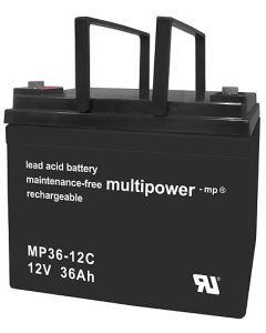 Multipower 12V - 36Ah batteri til el-drevne køretøjer