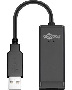USB 2,0 Hurtig Ethernet Netværkskonverter, 0,1 m - Sort