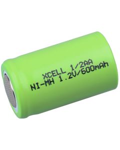 1/2 AA genopladeligt batteri - 600 mAh