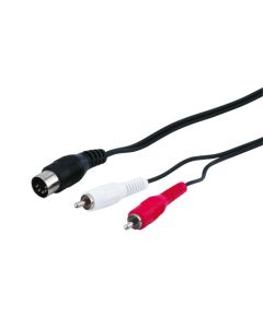 DIN / RCA adapter kabel 1,5m