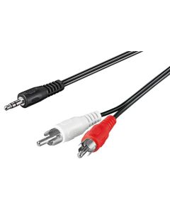 3,5mm 2x RCA adapter kabel 0,5m