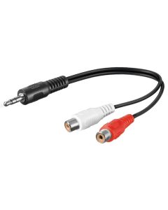 3,5mm 2x RCA adapter kabel 0,2m
