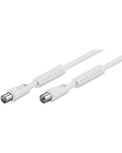 Antennekabel, ferrite, hvid, 3,5m