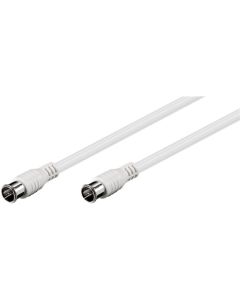 SAT kabel, F-Stik - hurtigtilslutning, hvid, 1,5m
