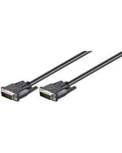 DVI-D FullHD kabel dobbelt link, sort, 2m,