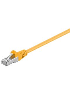 CAT 5e patchkabel, F/UTP, gul, 15m
