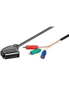 Scart / RCA adapter kabel 2m
