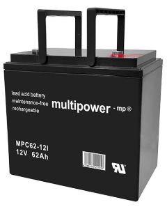 Multipower 12V - 62Ah forbrugs batteri til el-drevne køretøjer