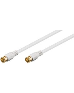 SAT kabel, F-Stik - hurtigtilslutning hvid, 1,5m
