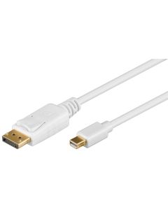 DisplayPort to mini DisplayPort adapterkabel 1,2 Hvid 1m - blister