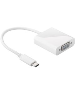 USB-C 3.1 til VGA adapterkabel, hvid, 0,10m