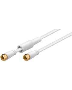 SAT kabel flad, Vejrbestandig, hvid, 2,5m