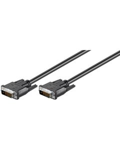 DVI-D FullHD kabel dobbelt link, sort, 5m