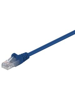 CAT 5e patchkabel, U/UTP, blå, 1m