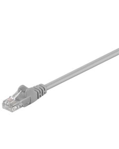 CAT 5e patchkabel, U/UTP, grå, 2m