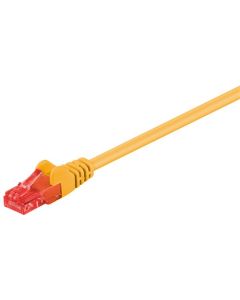 CAT 6 patchkabel, U/UTP, gul, 3m