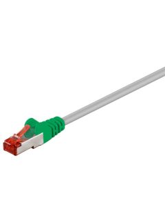 CAT 6 krydset-patchkabel, S/FTP (PiMF), grå, grøn, grå-grøn, 3m