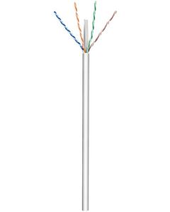 CAT 6 netværkskabel, U/UTP, grå, 100m kabelrulle