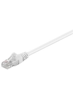 CAT 5e patchkabel, U/UTP, hvid, 0,5m