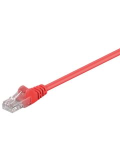 CAT 5e patchkabel, U/UTP, rød, 0,25m