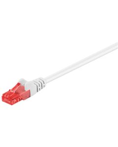 CAT 6 patchkabel, U/UTP, hvid, 0,5m