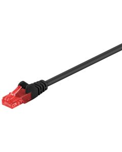 CAT 6 patchkabel, U/UTP, sort, 5m