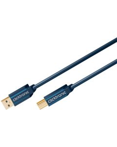 Clicktronic Casual USB 3,0 kabel 3m - high-speed datakabel med A/B stik