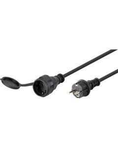 Strømkabel 5 m, sort