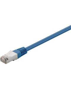 CAT 5e patchkabel, F/UTP, blå, 1m