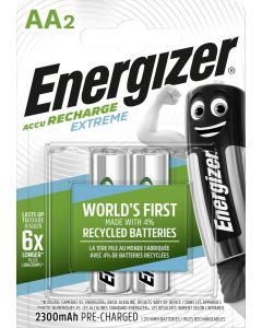 Energizer Recharge Extreme AA 2300mAh Batterier (2 Stk. Pakning)