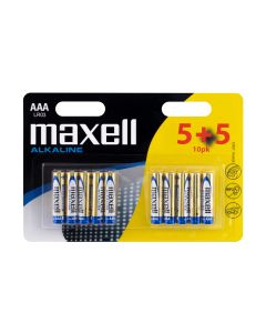 Maxell Long life Alkaline AAA / LR 03 batterier - 10 stk.