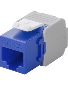 CAT 6a  RJ45 Stik, ikke afskærmet, blå-hvid