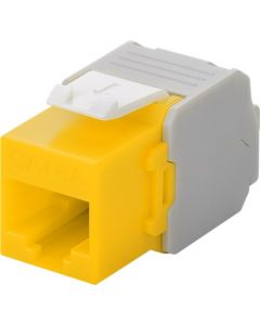 CAT 6a  RJ45 Stik, ikke afskærmet, gul-hvi