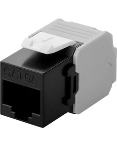 CAT 6a  RJ45 Stik, ikke afskærmet, sort-hvid