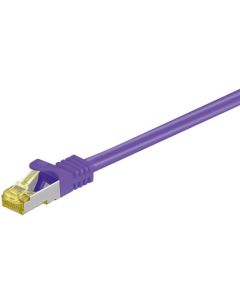 RJ45 patchkabel S/FTP (PiMF), m/ CAT 7 kabel, violet, 0,25m