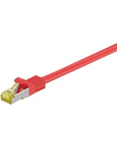 RJ45 patchkabel S/FTP (PiMF), m/ CAT 7 kabel, rød, 1m