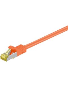 RJ45 patchkabel S/FTP (PiMF), m/ CAT 7 kabel, orange, 7,5m