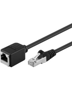 CAT 5e forlængerkabel F/UTP, sort, 10m