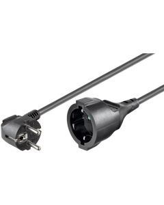 Forlængerledning, 5 m, sort