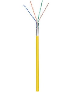 CAT 5e netværkskabel, F/UTP, gul, 100m kabelrulle