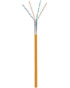 CAT 5e netværkskabel, F/UTP, orange, 100m kabelrulle