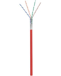 CAT 5e netværkskabel, F/UTP, rød, 100m kabelrulle