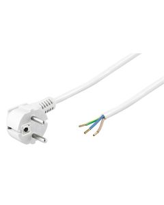 Strømkabel 3 m, hvid, universal tilslutning